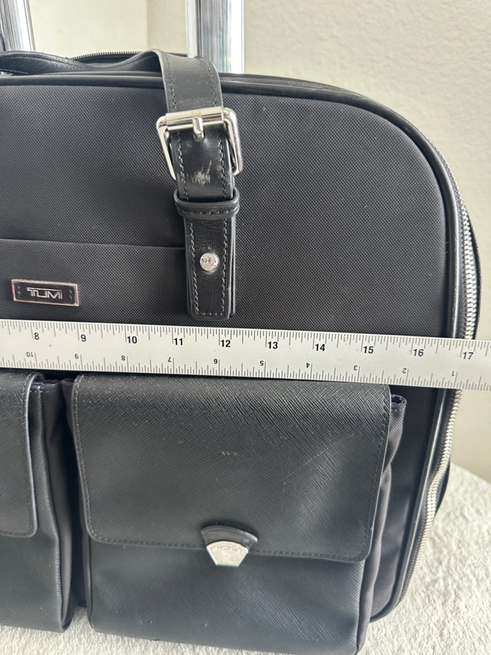 TUMI Arrive Black Compact‎ 2 Wheeled rolling Business Briefcase - 73013D2 - Picture 16 of 17